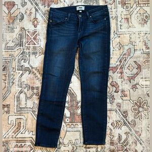 Paige Verdugo Crop Skinny Jeans Dark Blue